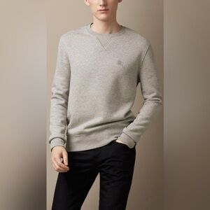 Brit Classic Cotton Blend Sweatshirt in Grey